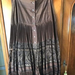 Austrian vintage silk pleated skirt